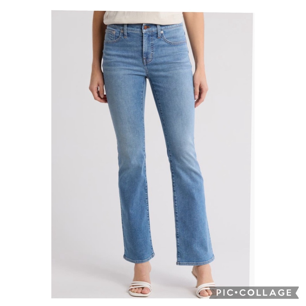 Madewell Kick-Out Full Length Flare Jeans Gulfmont Wash Size 33 NWT